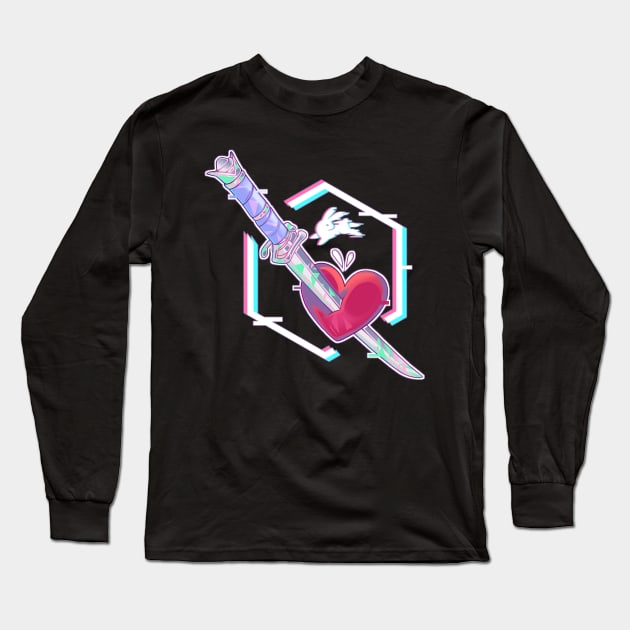 Samurai Heart Throb Long Sleeve T-Shirt by CrypticCoffin